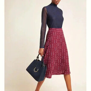 Anthropologie // Maeve Anisa Textured Midi Skirt NWOT